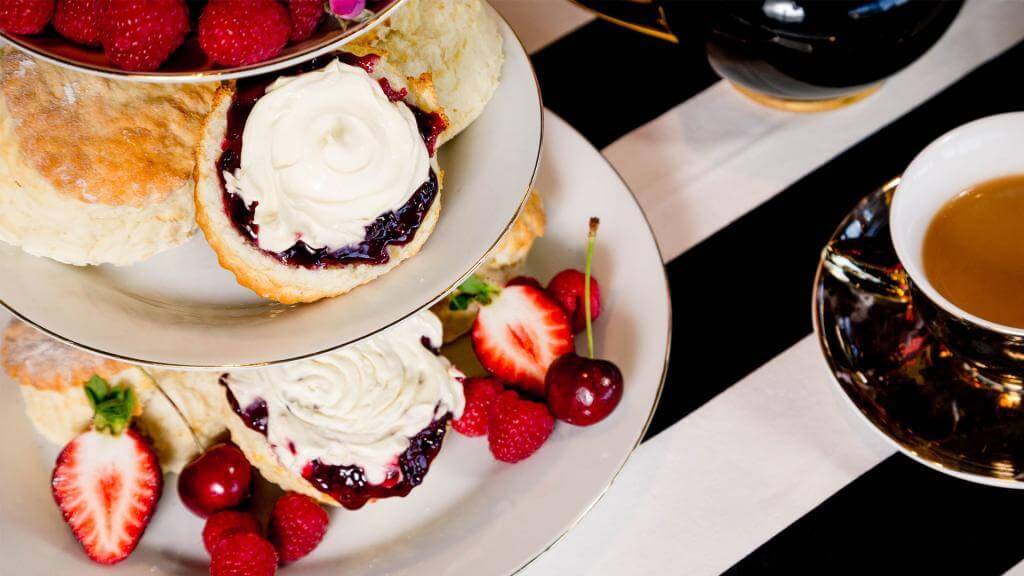 scones with cream and jam