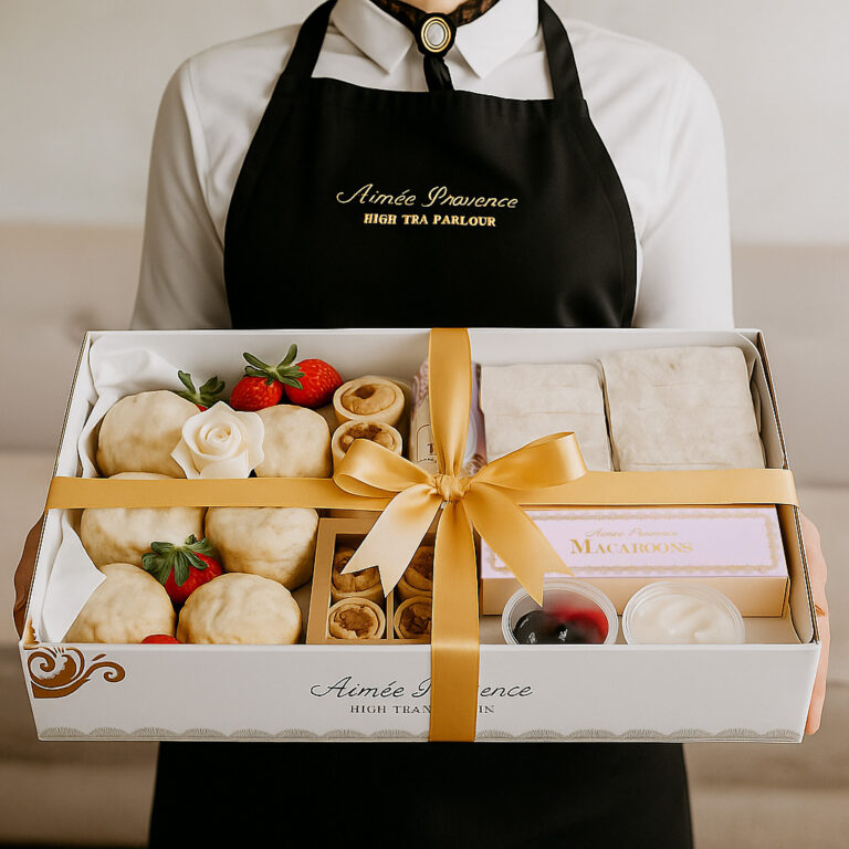 food hampers with lots of treats delivered by aimee provence